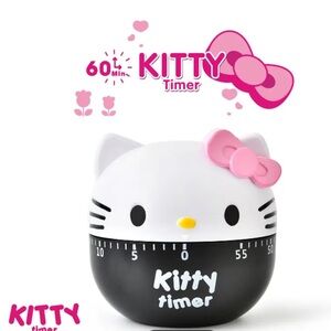 Hello Kitty Kitchen Timer, Black and White 60 Minutes
